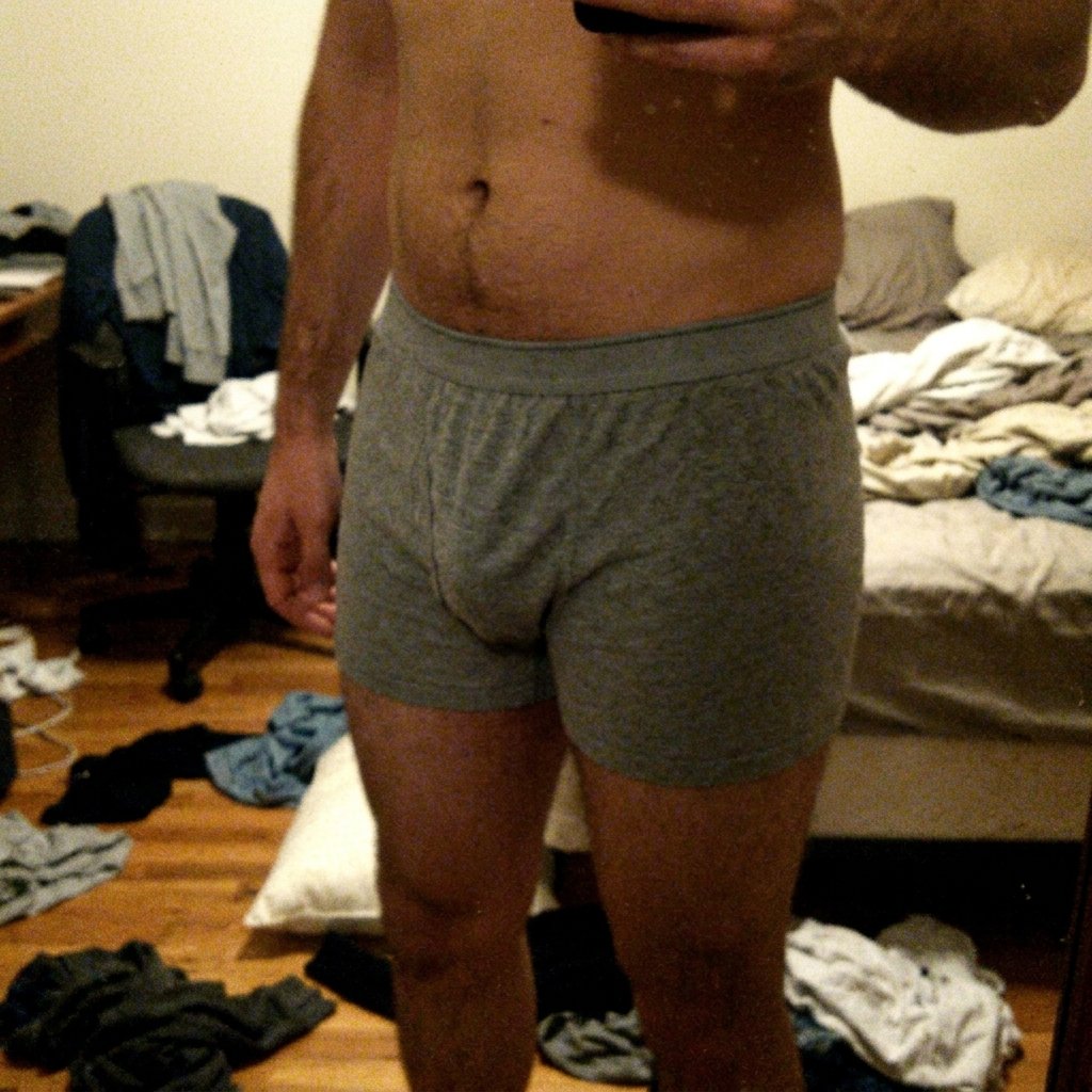 Cueca Boxer Cinza Algodão Confort Worn