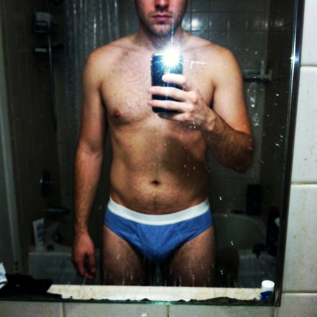 Cueca Slip Azul Algodão Confort Worn
