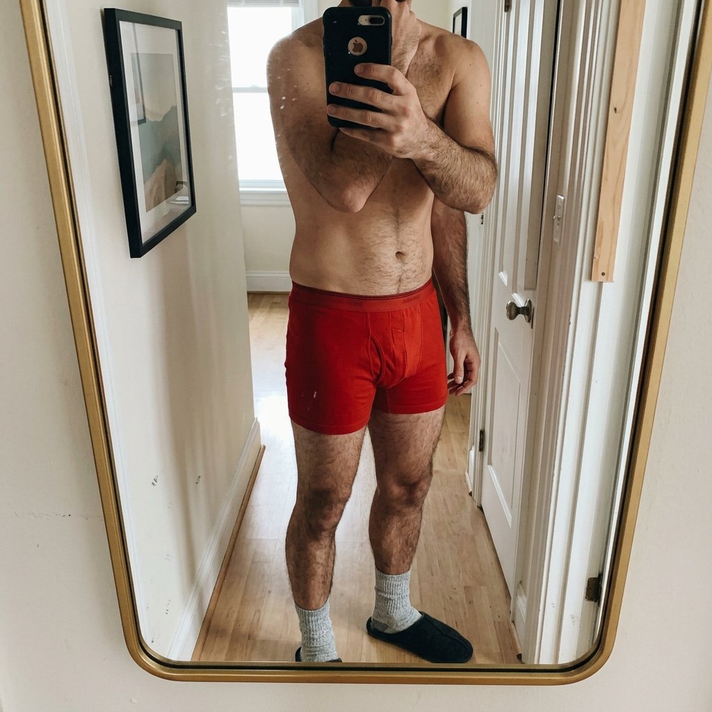 Cueca Boxer Lupo Vermelha Espelho Corredor