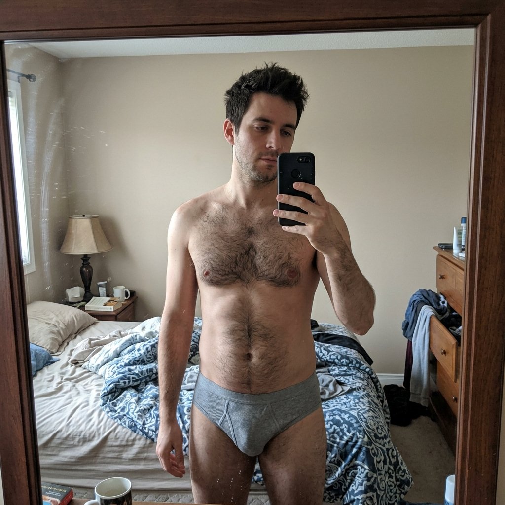 Cueca Slip Cinza Algodão Espelho