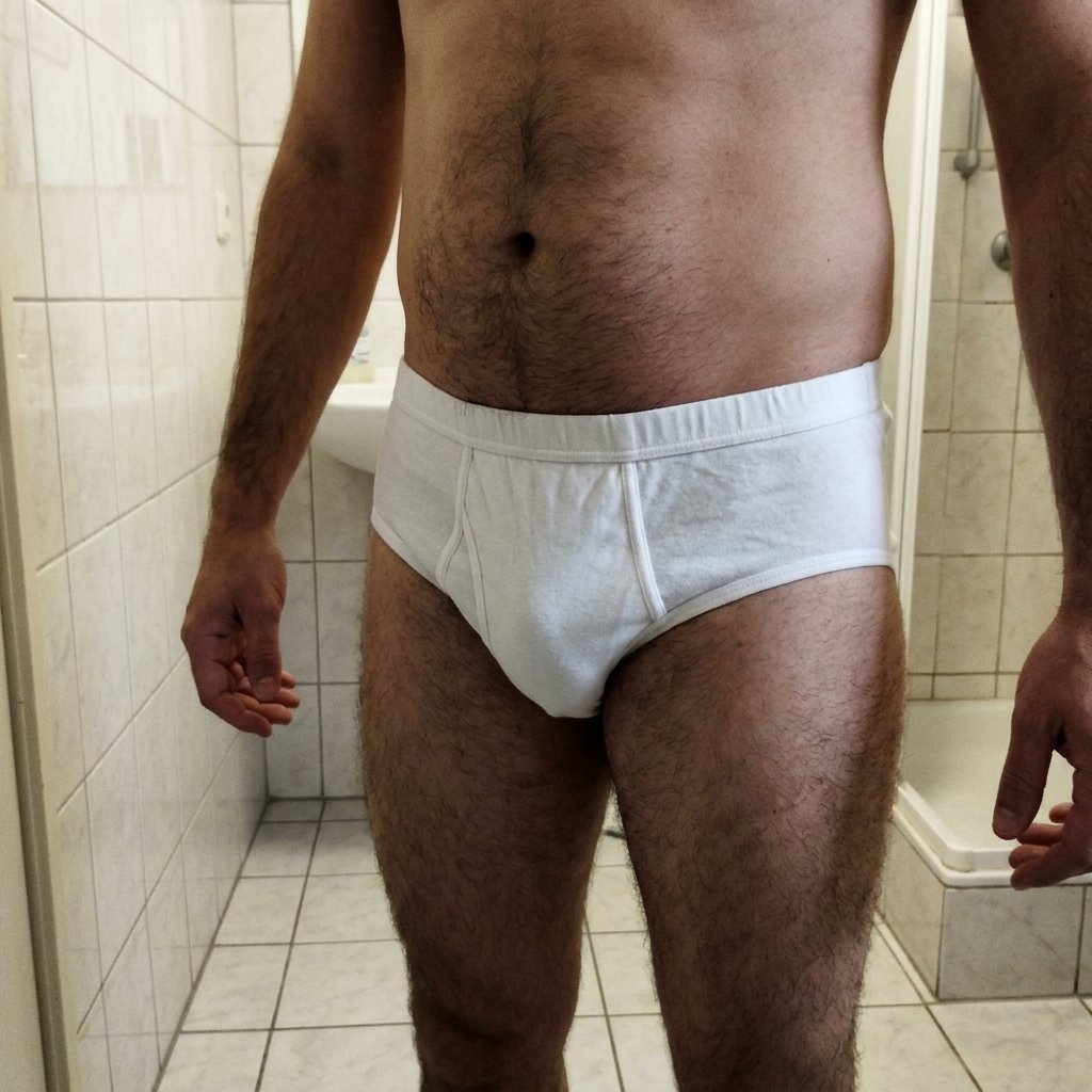 Cueca Slip Mash Branca Algodão Banheiro