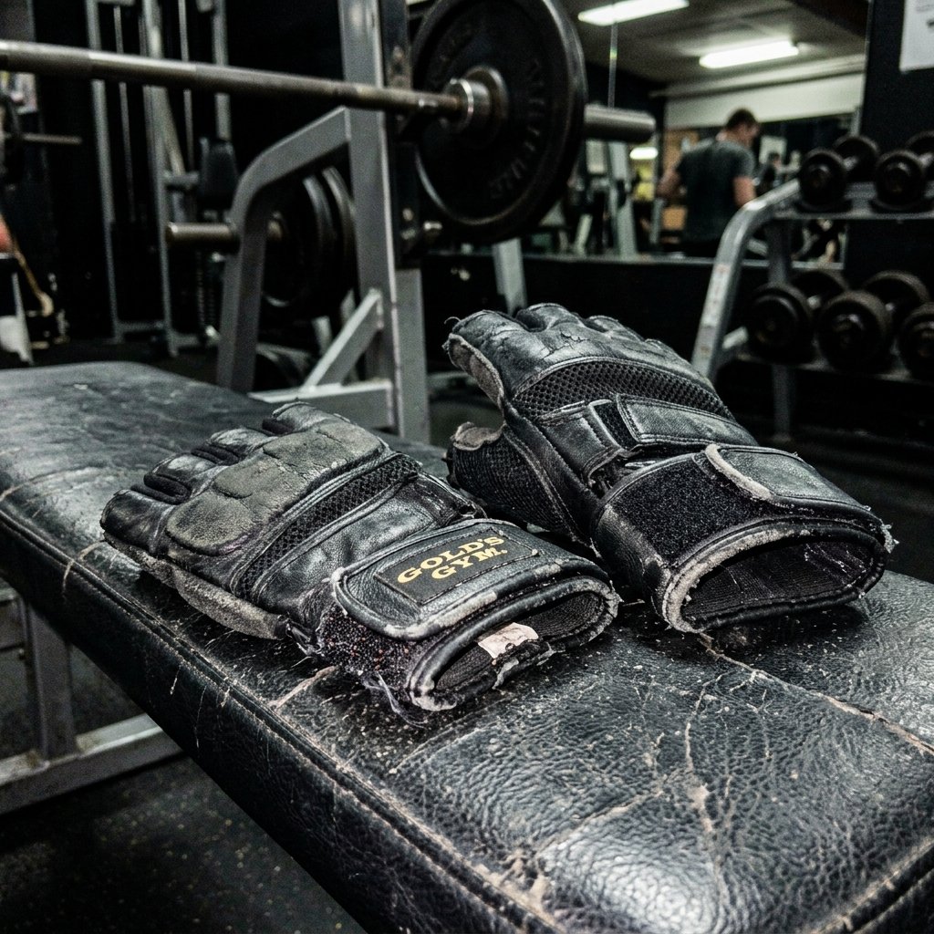Luvas de Musculação Classic Pretas Usadas