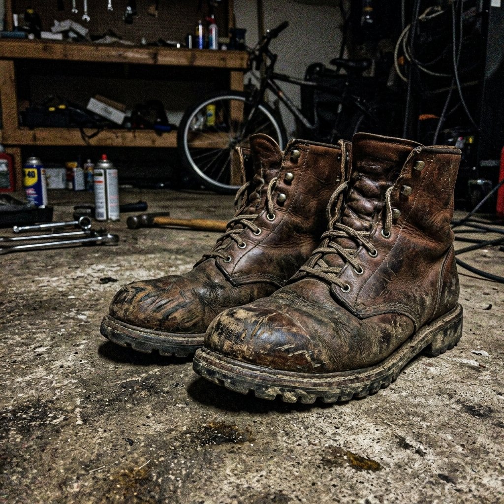 Bota de Couro Marrom Vintage Worn