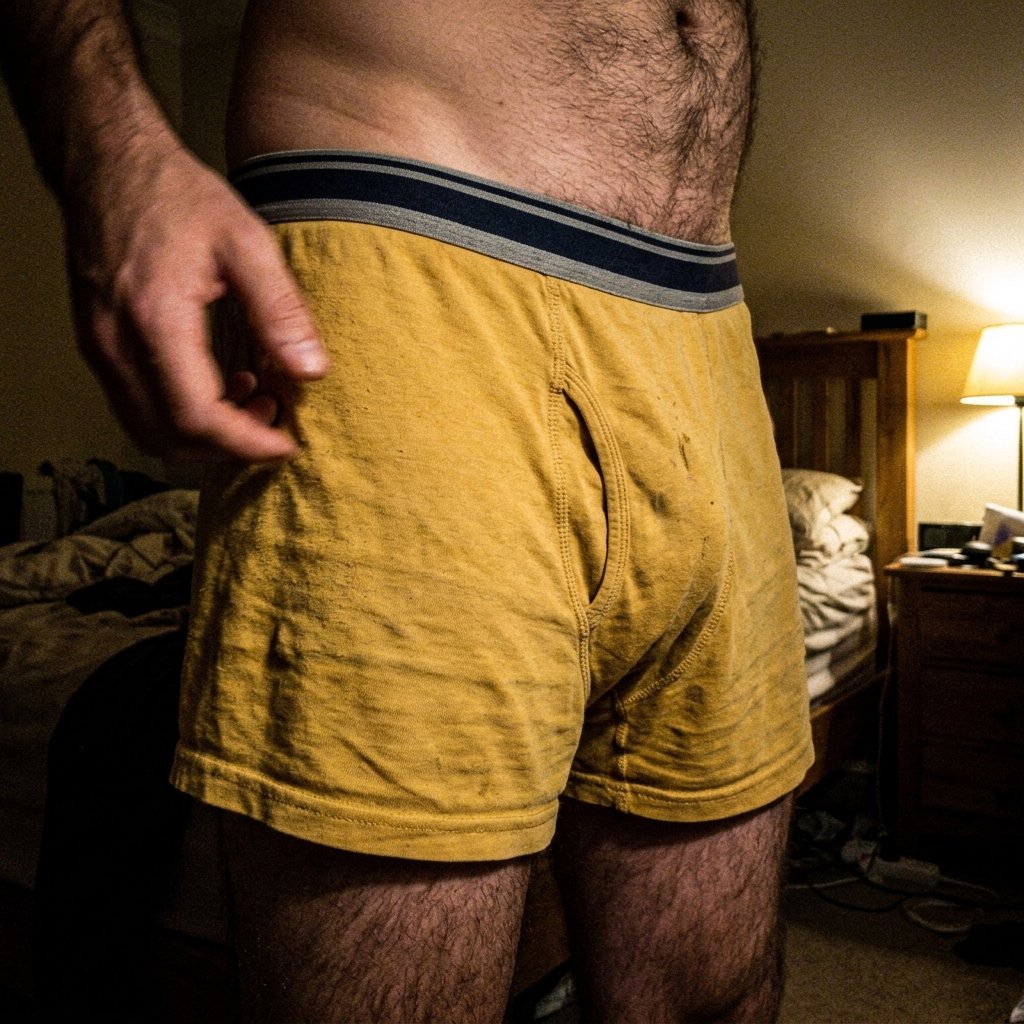 Cueca Boxer Lupo Amarela Muito Usada Hairy