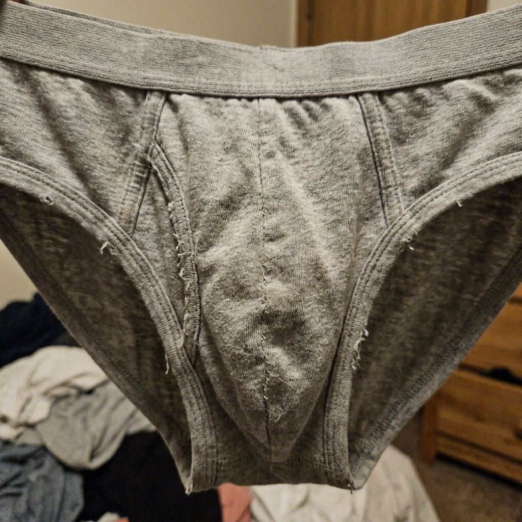 Cueca Slip Mash Cinza Muito Usada
