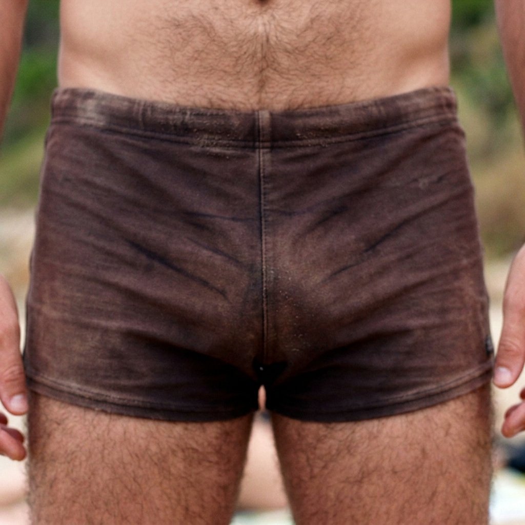 Sunga Slip Marrom Muito Usada Hairy