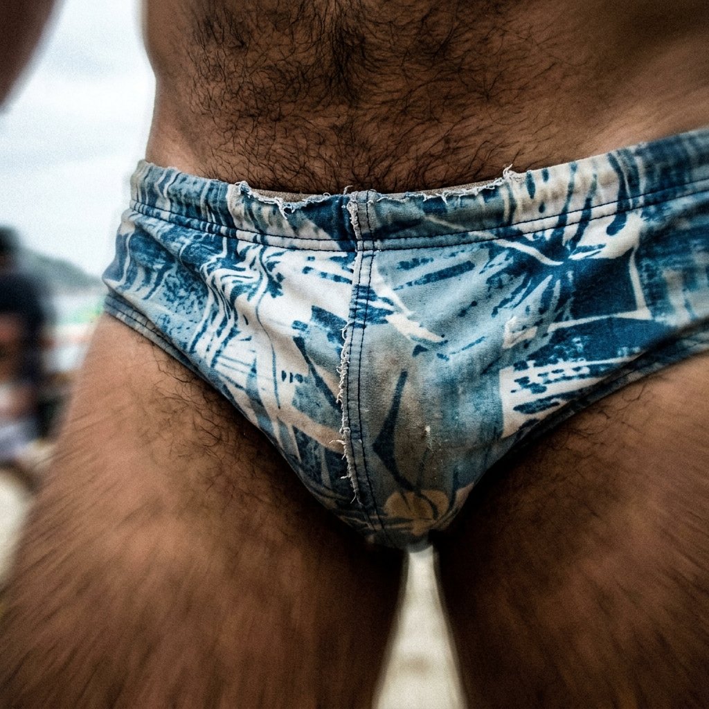 Sunga Slip Estampada Muito Usada Hairy 3