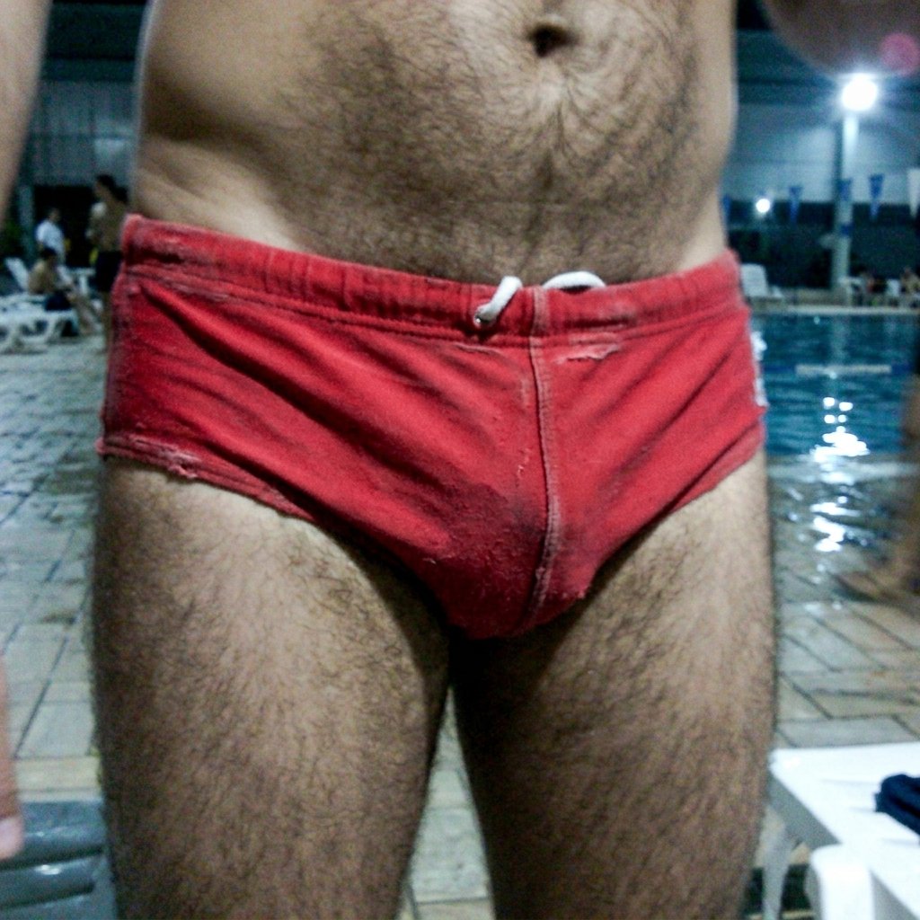 Sunga Slip Vermelha Muito Usada Hairy