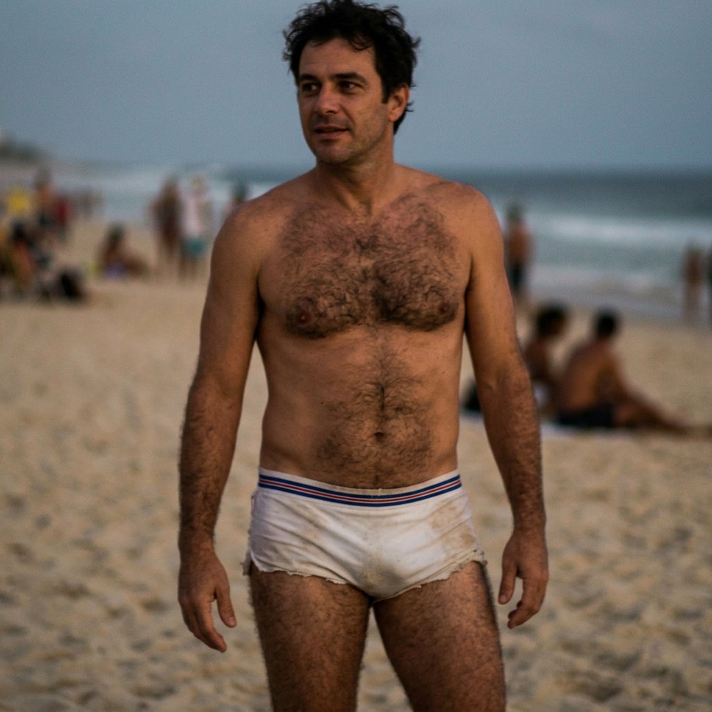Sunga Slip Branca Muito Usada Hairy
